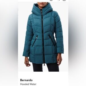 Hooded water resistant puffer boots by Bernardo